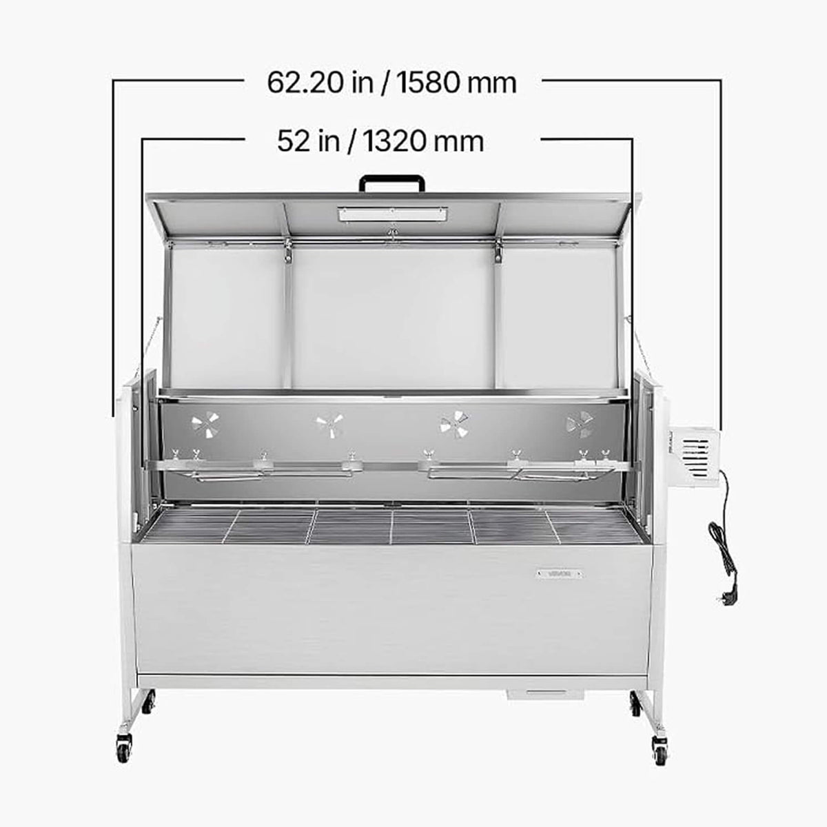 Heavy-Duty Spit Roaster Rotisserie BBQ Grill For Pig, Lamb And Chicken
