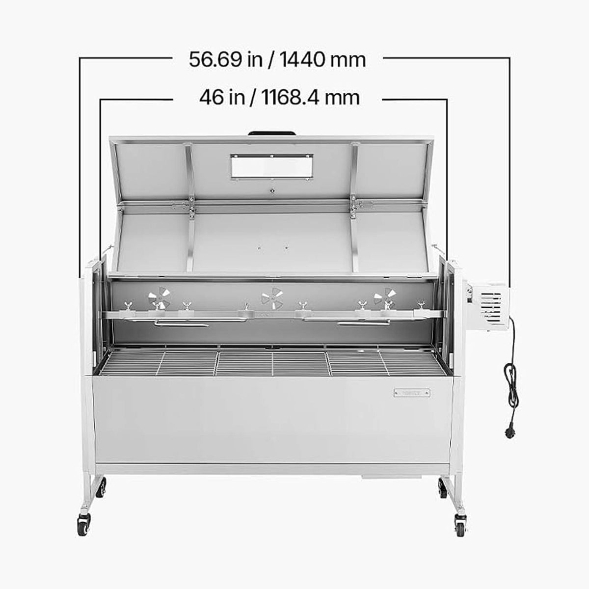 Heavy-Duty Spit Roaster Rotisserie BBQ Grill For Pig, Lamb And Chicken