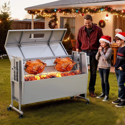 Heavy-Duty Spit Roaster Rotisserie BBQ Grill For Pig, Lamb And Chicken