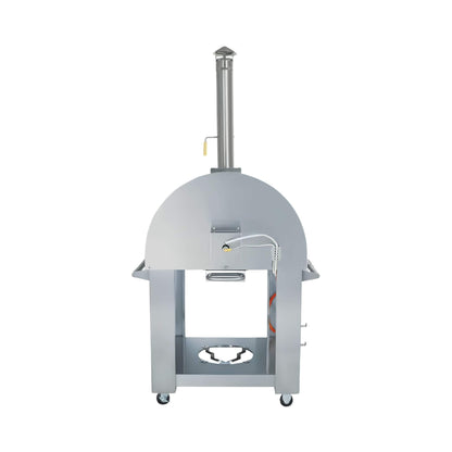 KoKoMo Grills Premium 32-Inch Stainless Steel Dual-Fuel Gas Or Wood Fired Pizza Oven [KO-PIZZAOVEN]