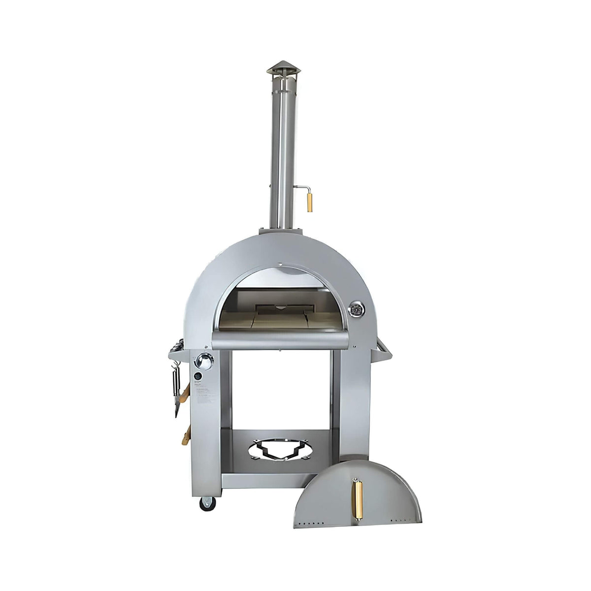 KoKoMo Grills Premium 32-Inch Stainless Steel Dual-Fuel Gas Or Wood Fired Pizza Oven [KO-PIZZAOVEN]