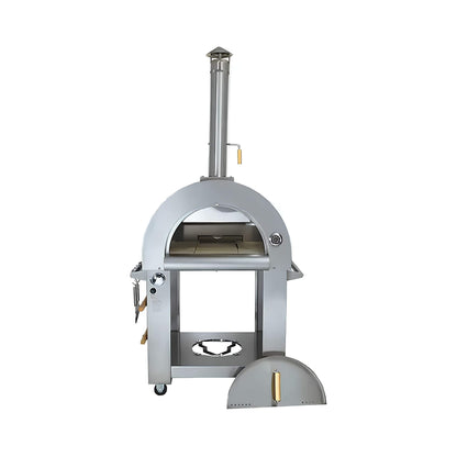 KoKoMo Grills Premium 32-Inch Stainless Steel Dual-Fuel Gas Or Wood Fired Pizza Oven [KO-PIZZAOVEN]