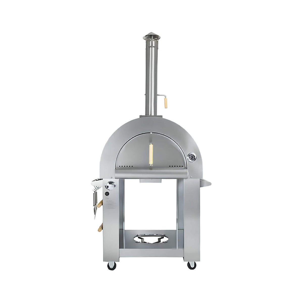 KoKoMo Grills Premium 32-Inch Stainless Steel Dual-Fuel Gas Or Wood Fired Pizza Oven [KO-PIZZAOVEN]