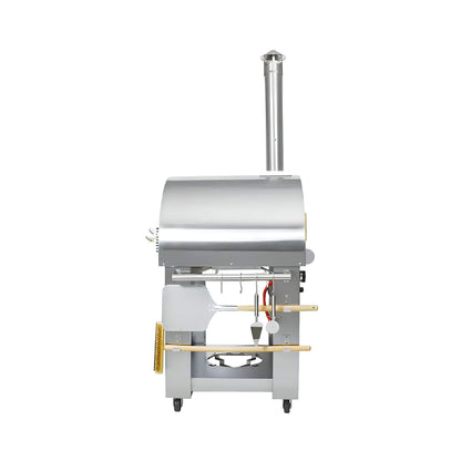 KoKoMo Grills Premium 32-Inch Stainless Steel Dual-Fuel Gas Or Wood Fired Pizza Oven [KO-PIZZAOVEN]