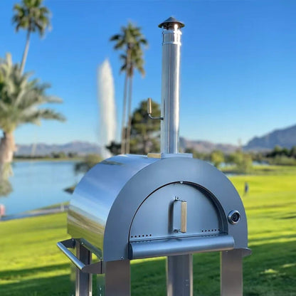 KoKoMo Grills Premium 32-Inch Stainless Steel Wood-Fired Pizza Oven [KO-PIZZAOVEN]