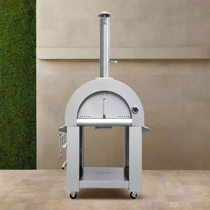 KoKoMo Grills Premium 32-Inch Stainless Steel Wood-Fired Pizza Oven [KO-PIZZAOVEN]