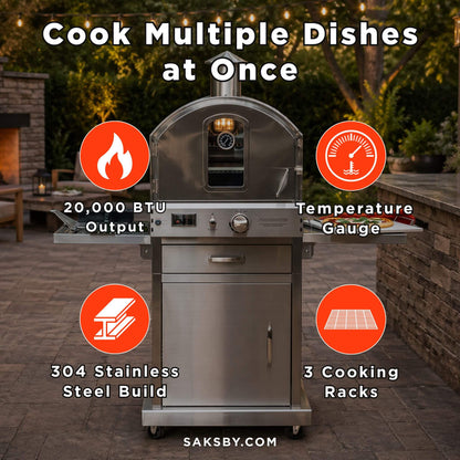Summerset 60-Inch Outdoor Freestanding Gas Pizza Oven [SS-OVFS-LP/NG]