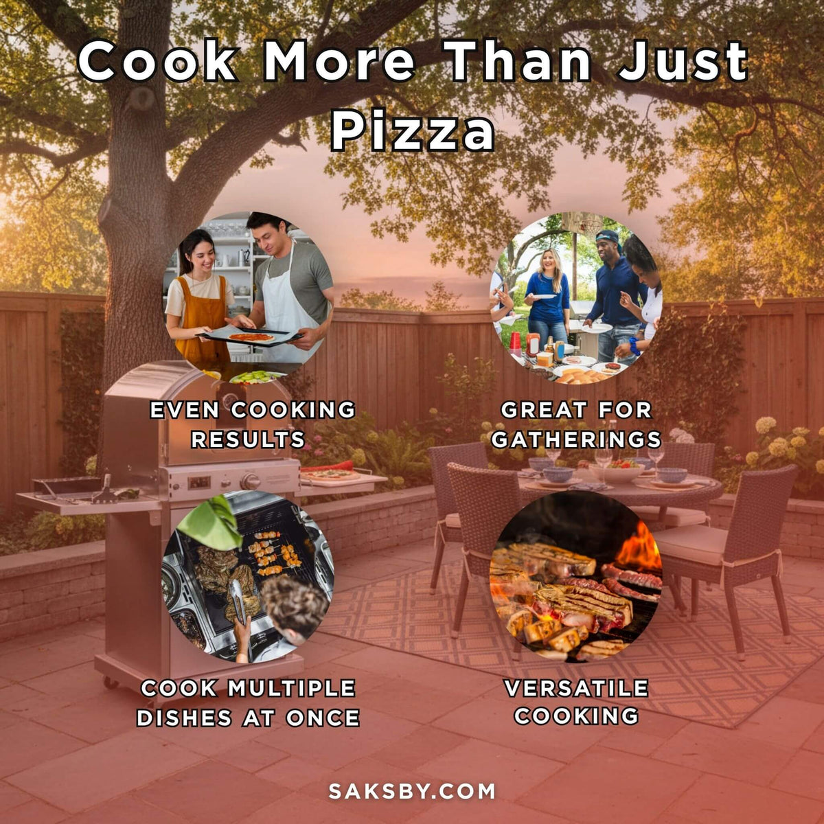 Summerset 60-Inch Outdoor Freestanding Gas Pizza Oven [SS-OVFS-LP/NG]
